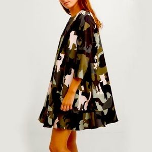 Paul & Joe Sister Kitty Camo sheath dress size 38